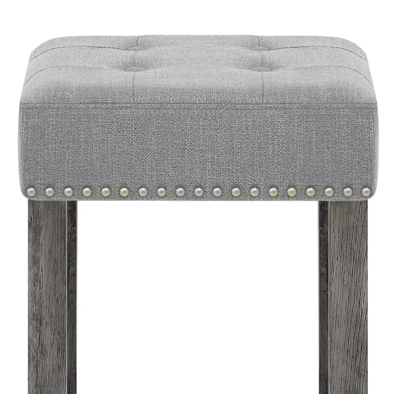 Tabouret de Bar Bois Tissu - Dove Gris