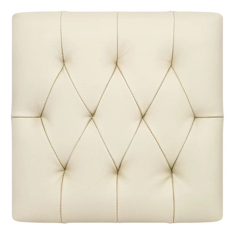 Chaise de Bar Cuir Crouté Bois - Chelsea Crème