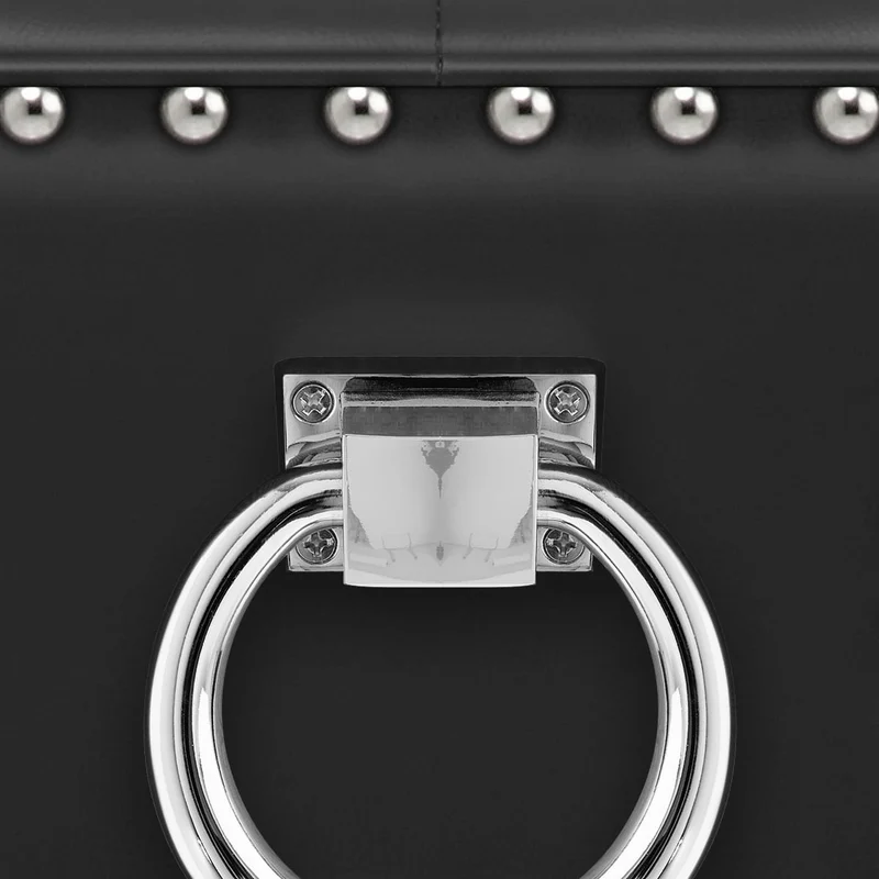 Chaise bois cuir crouté - Ascot Noir
