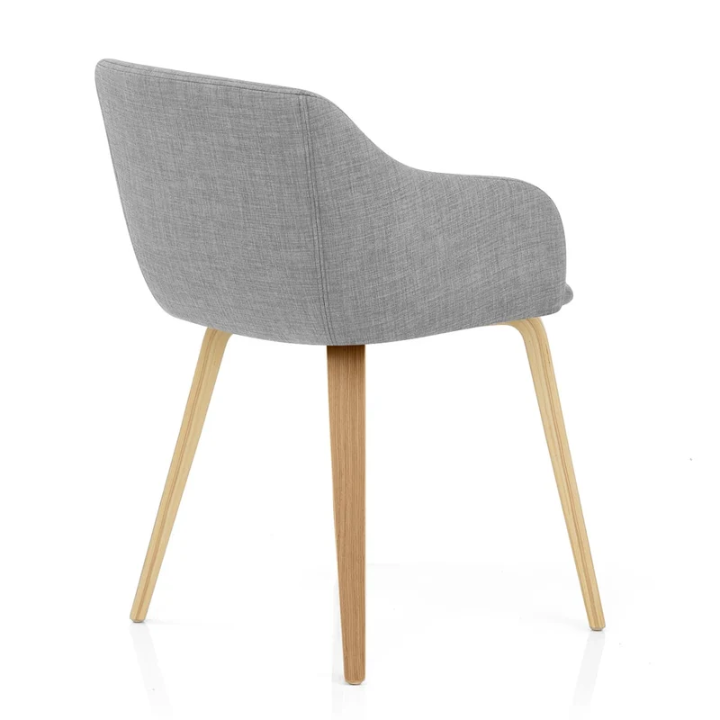 Chaise Bois Tissu - Harley Gris