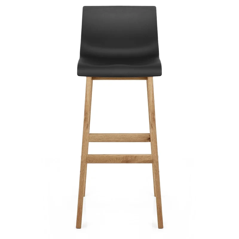 Tabouret de Bar Résine Bois - Haut Drift Noir