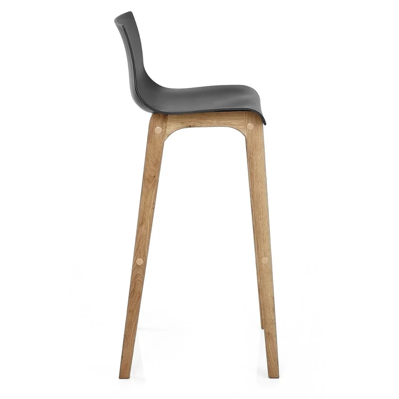 Tabouret de Bar Résine Bois - Haut Drift Noir