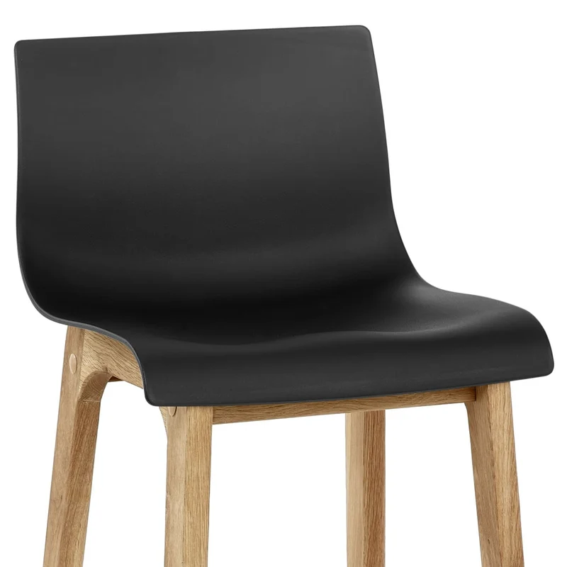 Tabouret de Bar Résine Bois - Haut Drift Noir