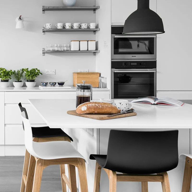 Tabouret de Bar Résine Bois - Haut Drift Noir