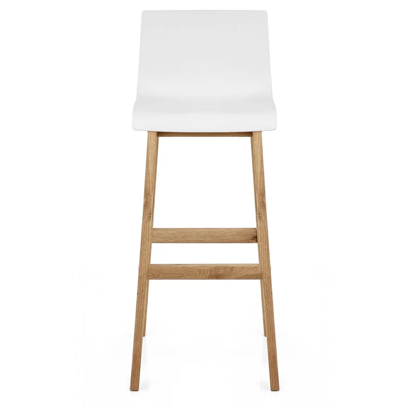 Tabouret de Bar Résine Bois - Haut Drift Blanc
