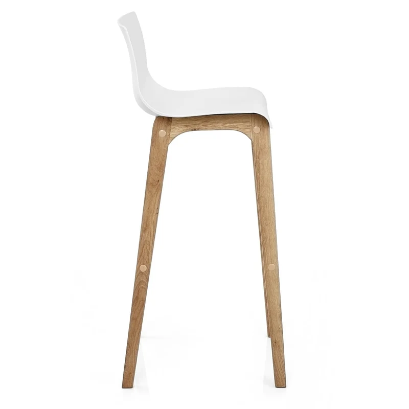 Tabouret de Bar Résine Bois - Haut Drift Blanc