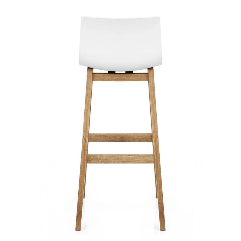 Tabouret de Bar Résine Bois - Haut Drift Blanc