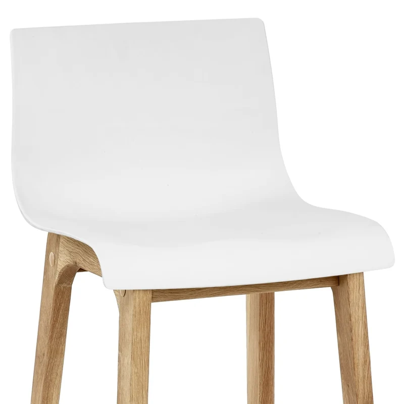 Tabouret de Bar Résine Bois - Haut Drift Blanc