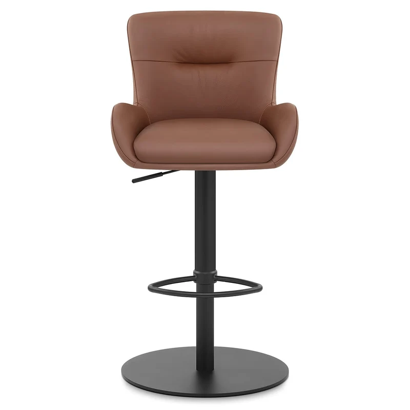 Tabouret Cuir Véritable - Faraday Marron