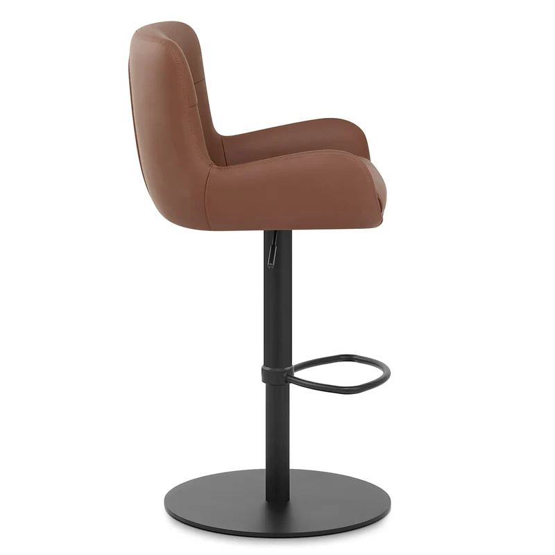Tabouret Cuir Véritable - Faraday Marron