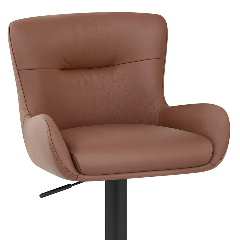 Tabouret Cuir Véritable - Faraday Marron