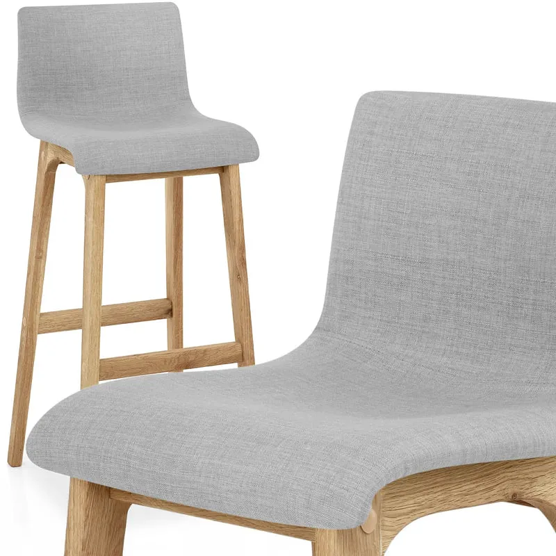 Tabouret de Bar en Tissu - Drift Gris