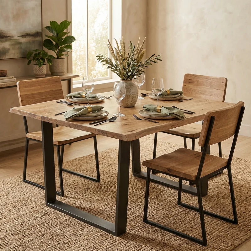 Table carrée 140 cm | Acacia Forest