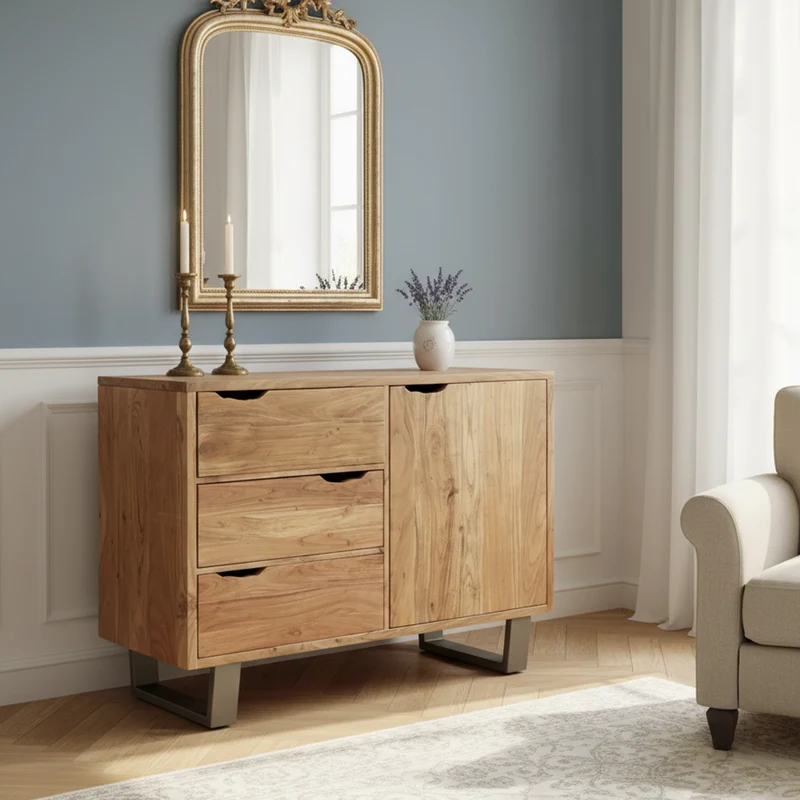Buffet 1 porte 3 tiroirs | Acacia Forest
