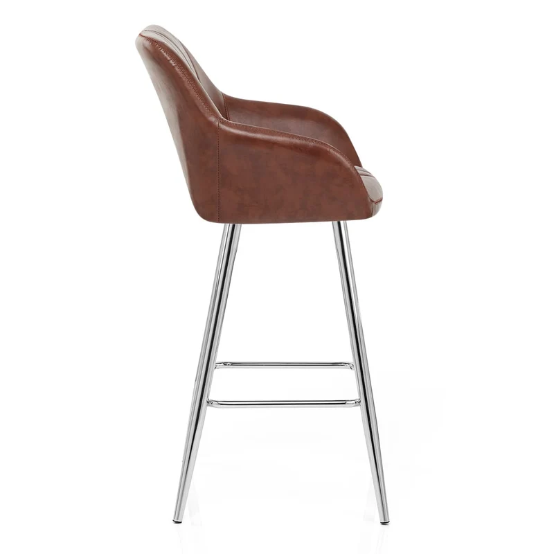 Tabouret de Bar Faux Cuir Antique - Mason Marron