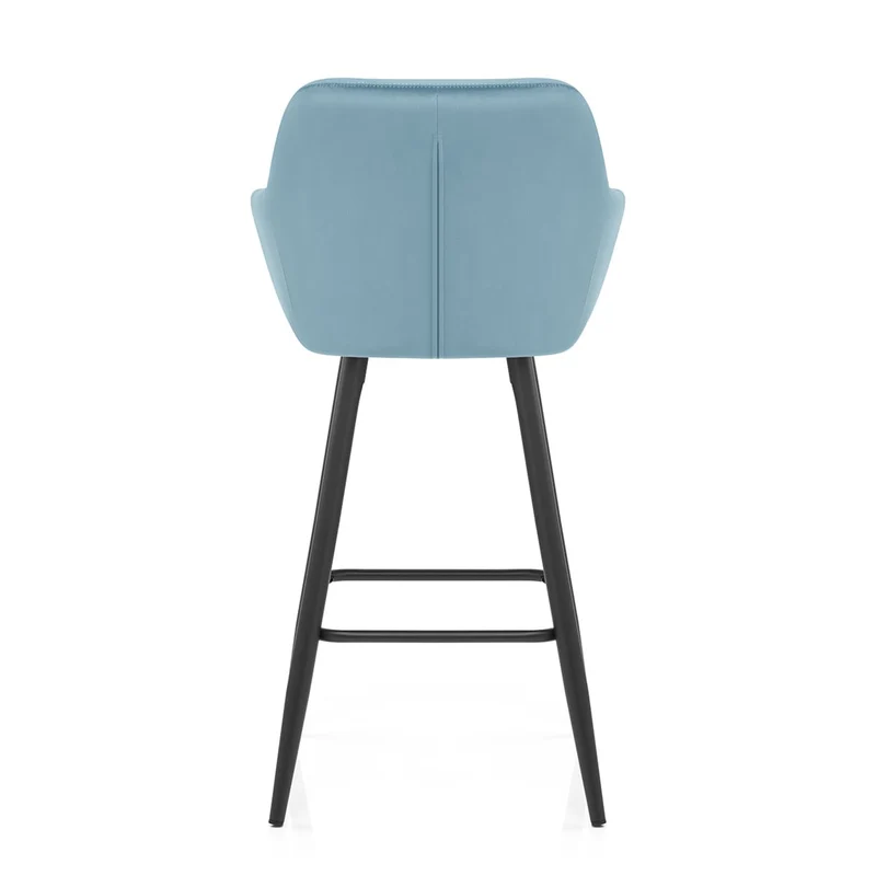 Tabouret de Bar Velours - Lanson Bleu