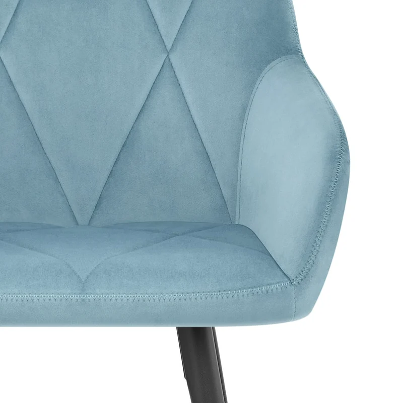 Tabouret de Bar Velours - Lanson Bleu