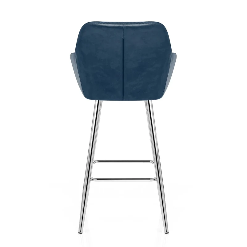 Tabouret de Bar Faux Cuir Antique - Mason Bleu
