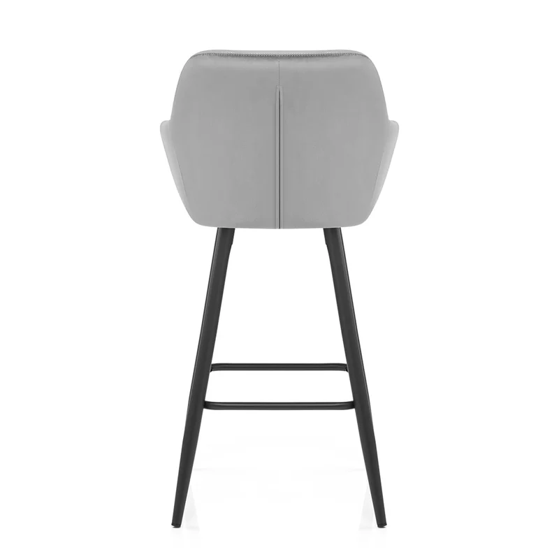 Tabouret de Bar Velours - Lanson Gris
