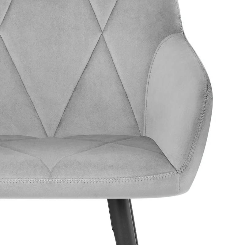 Tabouret de Bar Velours - Lanson Gris