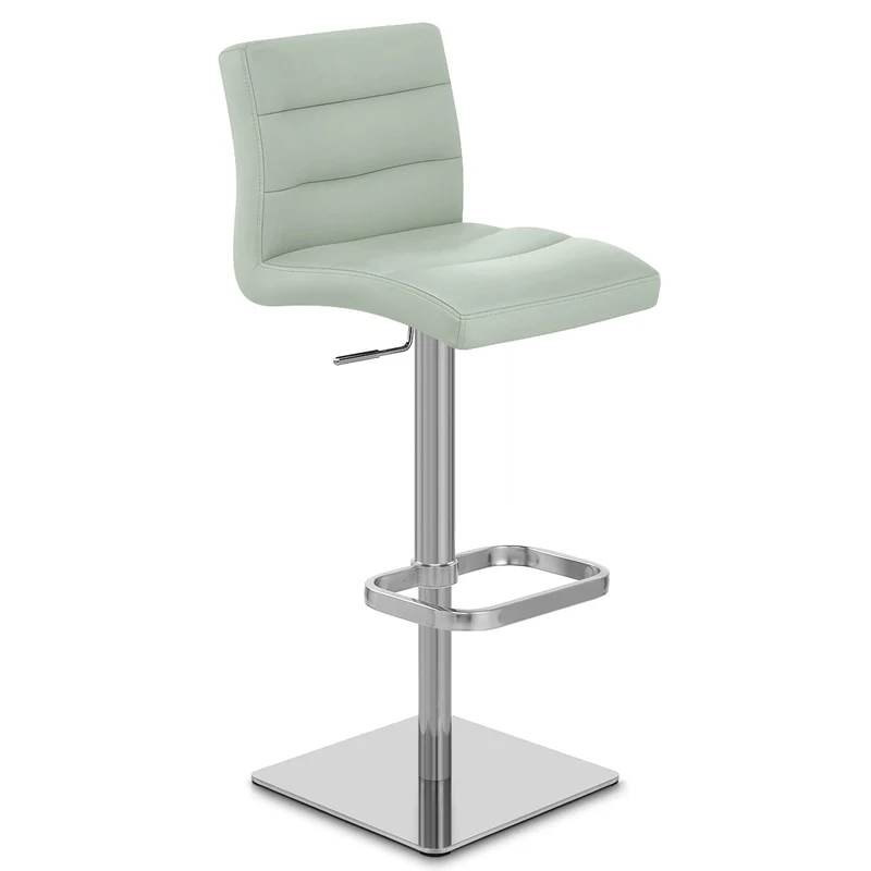 Chaise de Bar Cuir Chrome Brossé - Lush Vert