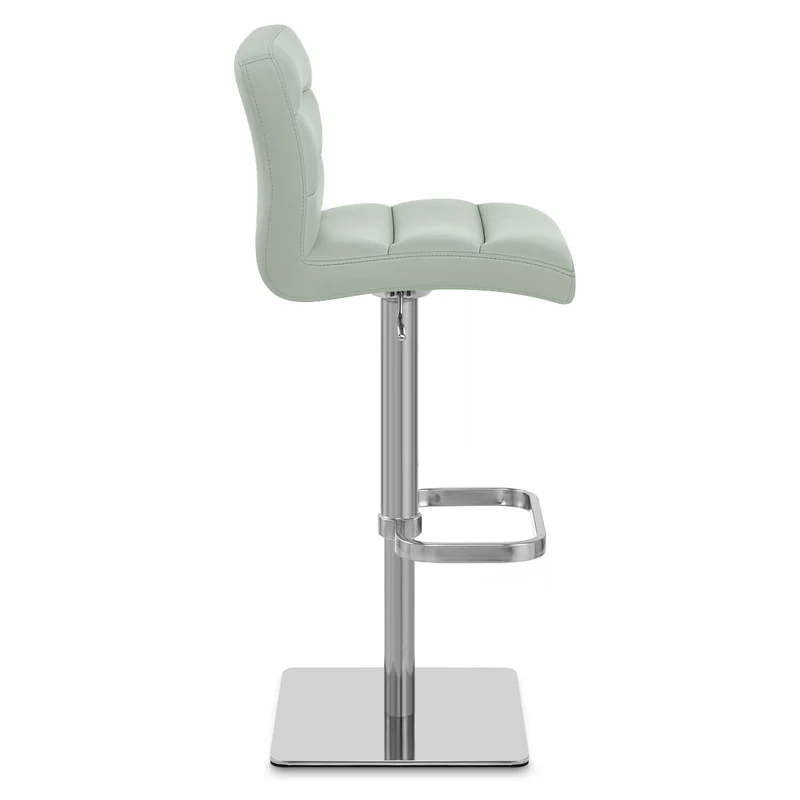 Chaise de Bar Cuir Chrome Brossé - Lush Vert