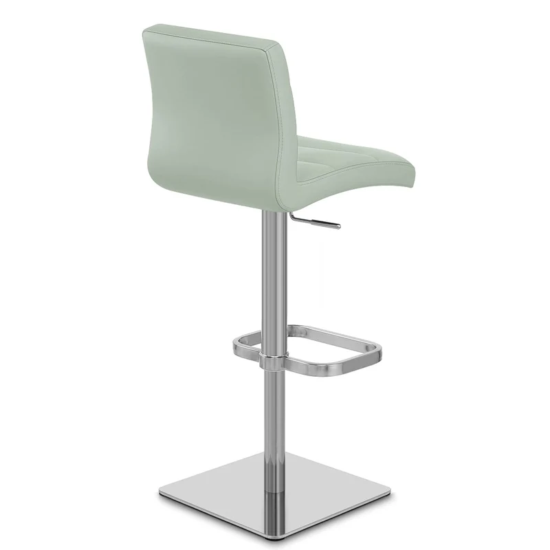 Chaise de Bar Cuir Chrome Brossé - Lush Vert
