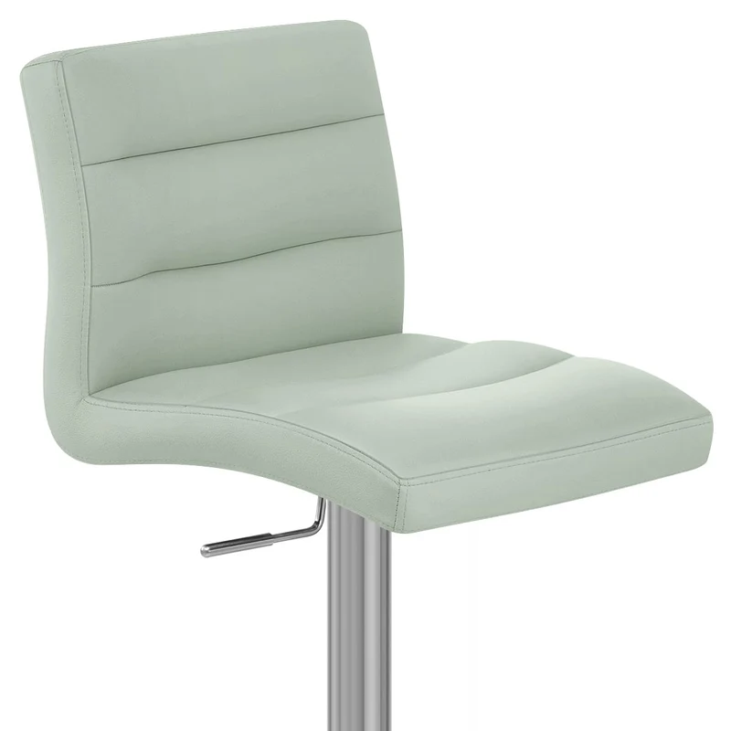 Chaise de Bar Cuir Chrome Brossé - Lush Vert