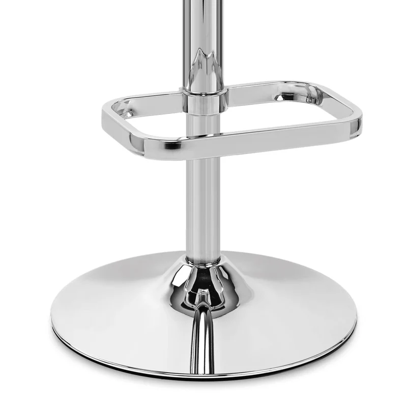 Chaise de Bar Faux Cuir Chrome - Lush Gris
