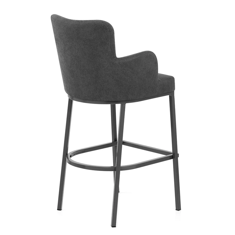 Tabouret de Bar Tissu - Porter Gris Foncé