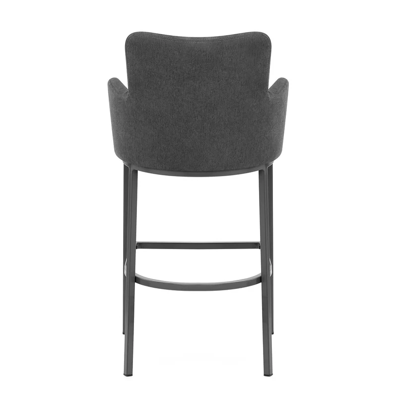Tabouret de Bar Tissu - Porter Gris Foncé