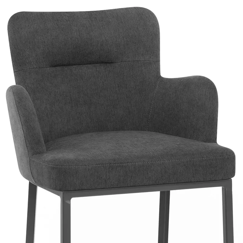 Tabouret de Bar Tissu - Porter Gris Foncé