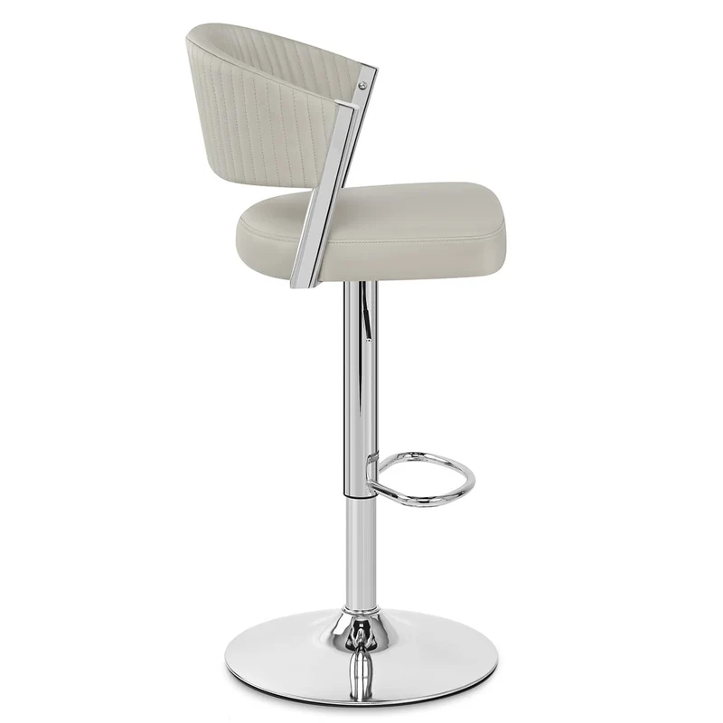 Tabouret Cuir Véritable - Lusso Gris