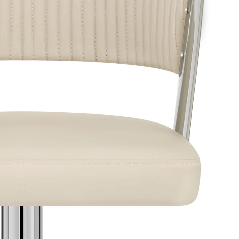 Tabouret Cuir Véritable - Lusso Crème