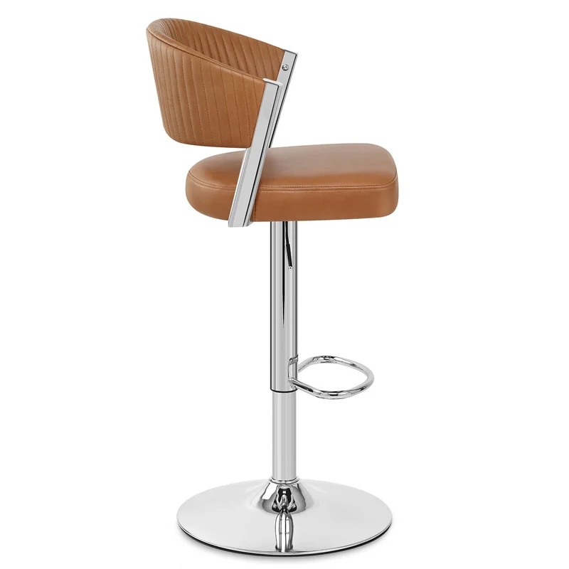Tabouret Cuir Véritable - Lusso Marron