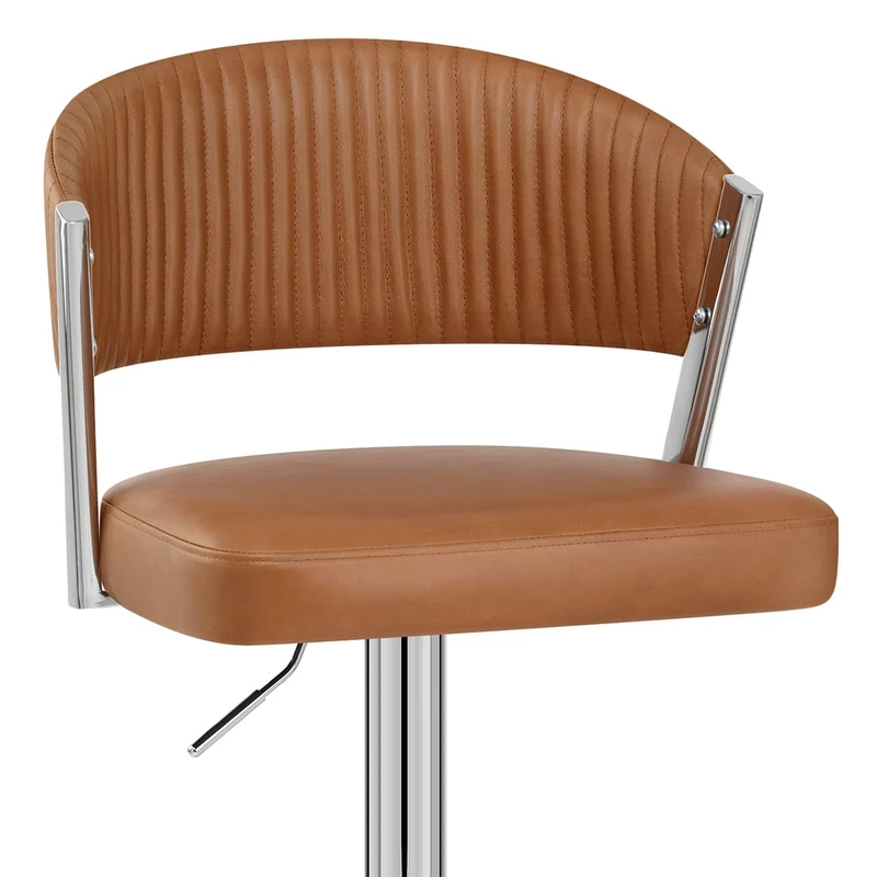 Tabouret Cuir Véritable - Lusso Marron