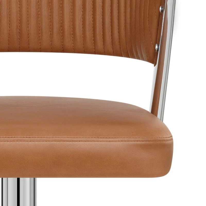 Tabouret Cuir Véritable - Lusso Marron