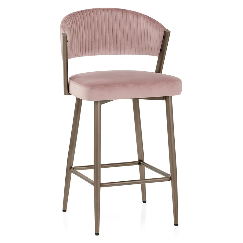 Tabouret velours - Lusso Rose