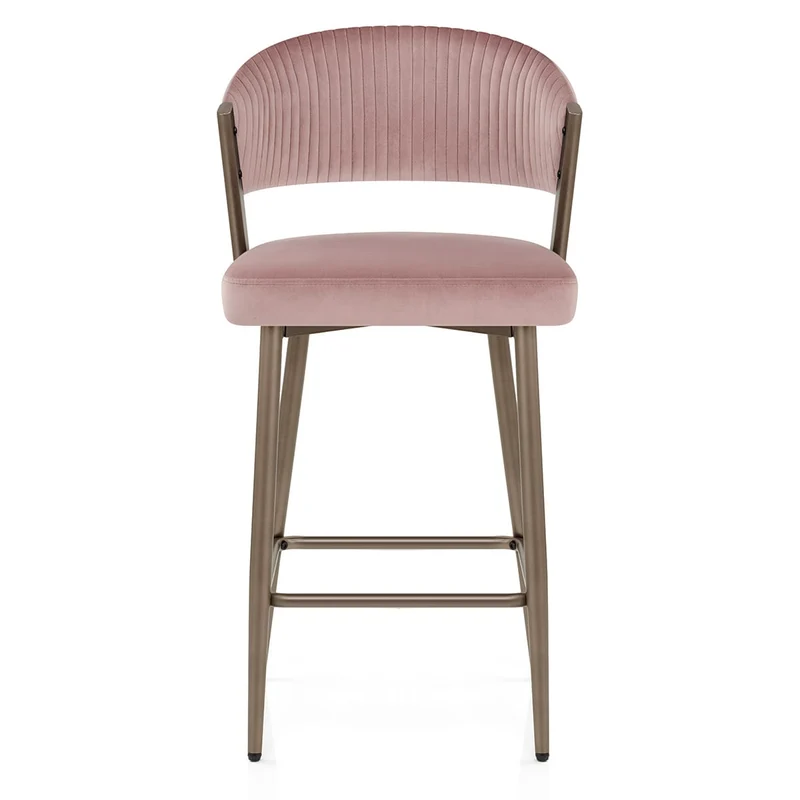 Tabouret velours - Lusso Rose