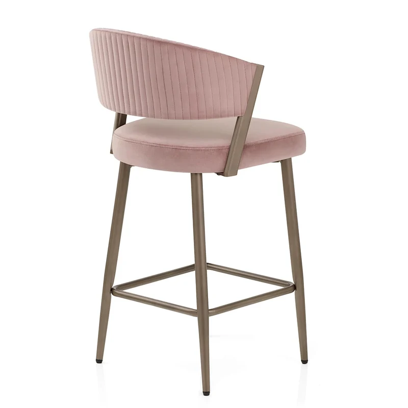 Tabouret velours - Lusso Rose