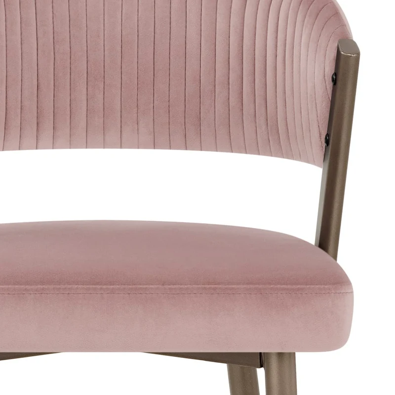 Tabouret velours - Lusso Rose