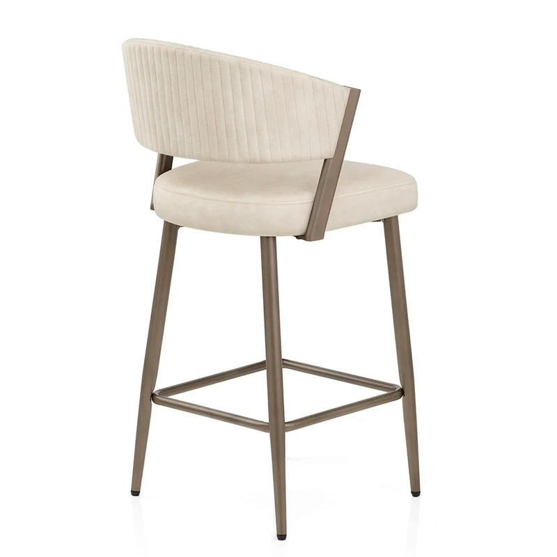 Tabouret velours - Lusso Crème