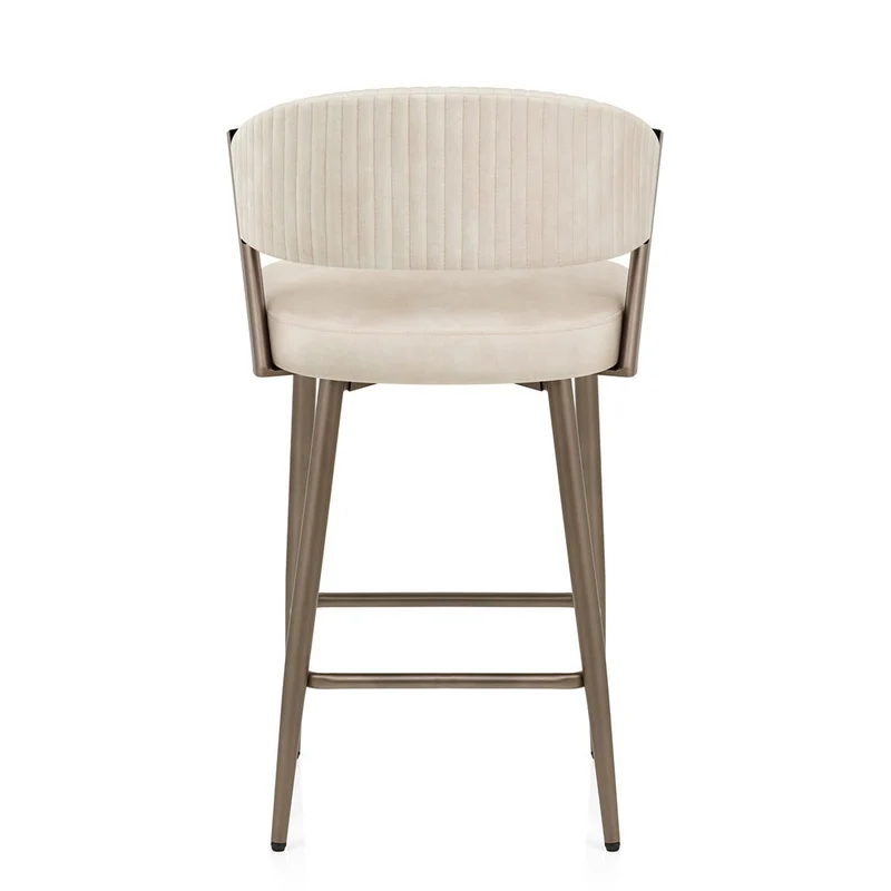 Tabouret velours - Lusso Crème