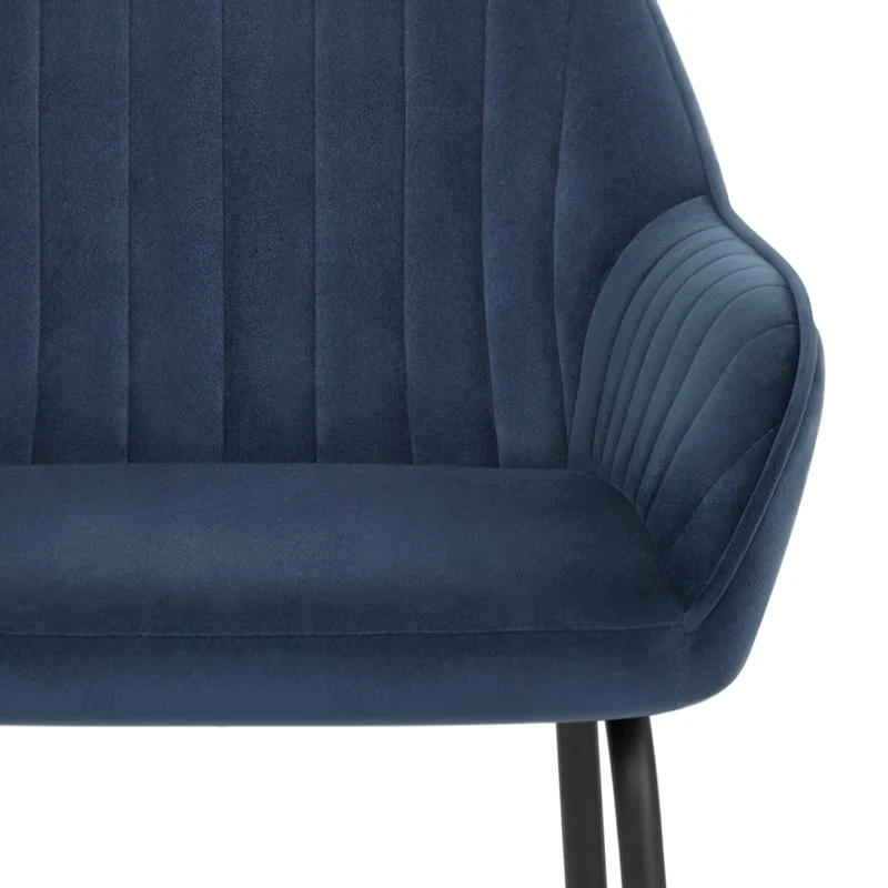 Chaise de Bar Velours - Kanto Bleu