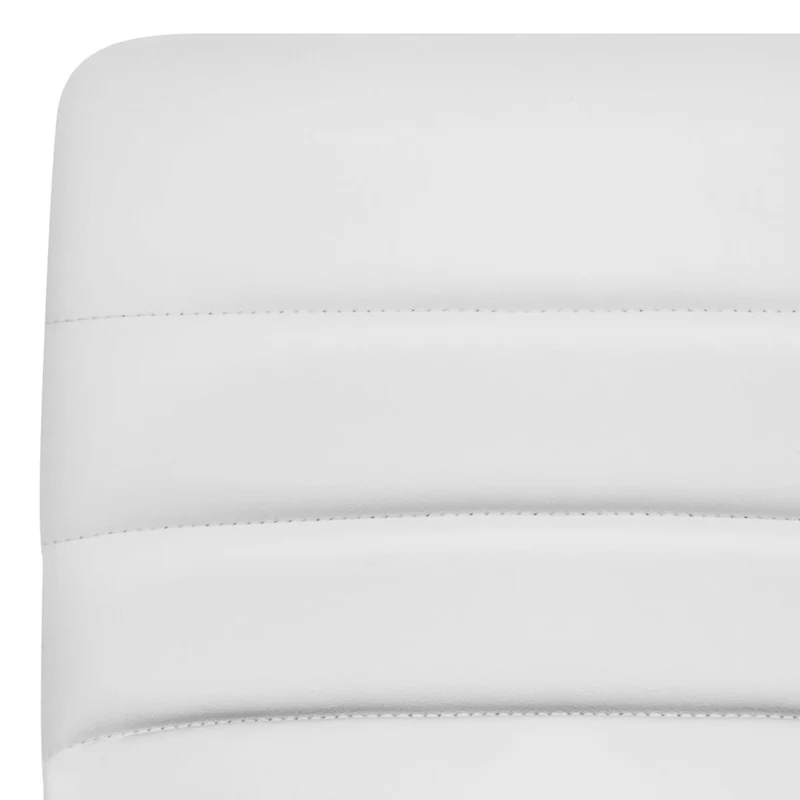 Chaise de Bar Faux Cuir Chrome - Linear Blanc