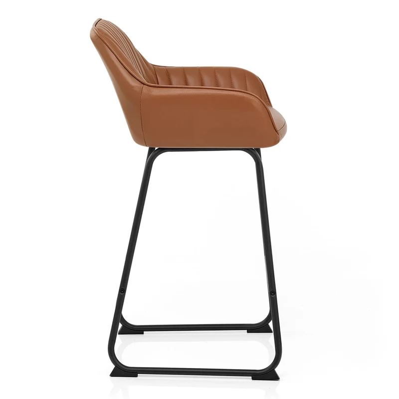 Tabouret de Bar Cuir Véritable - Kanto Marron