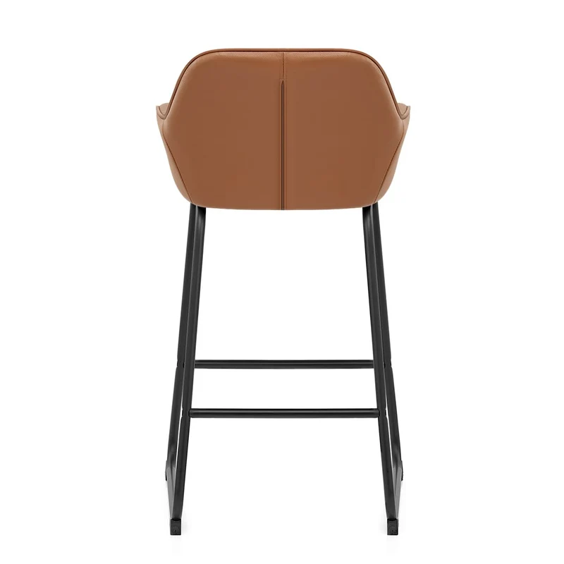 Tabouret de Bar Cuir Véritable - Kanto Marron
