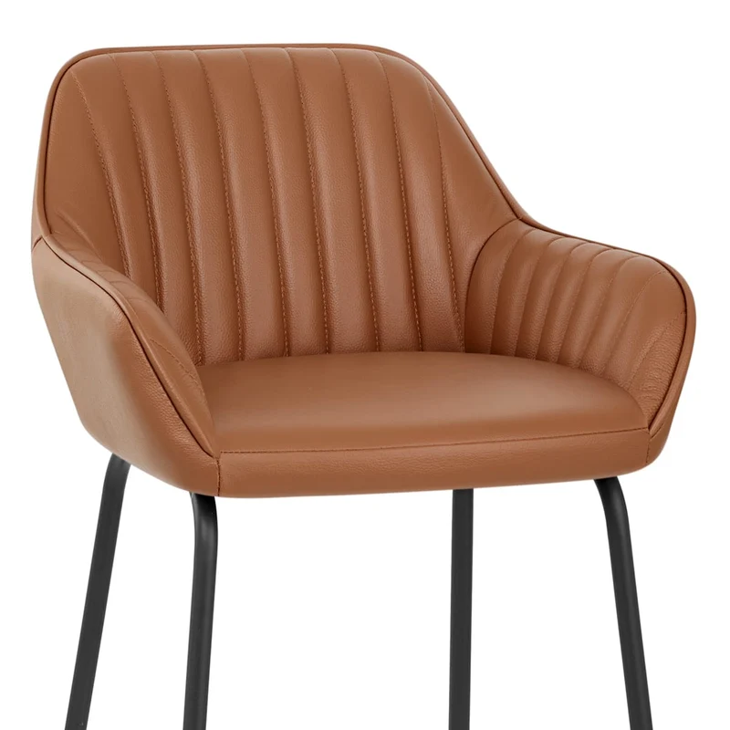 Tabouret de Bar Cuir Véritable - Kanto Marron