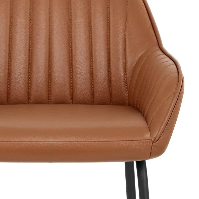Tabouret de Bar Cuir Véritable - Kanto Marron