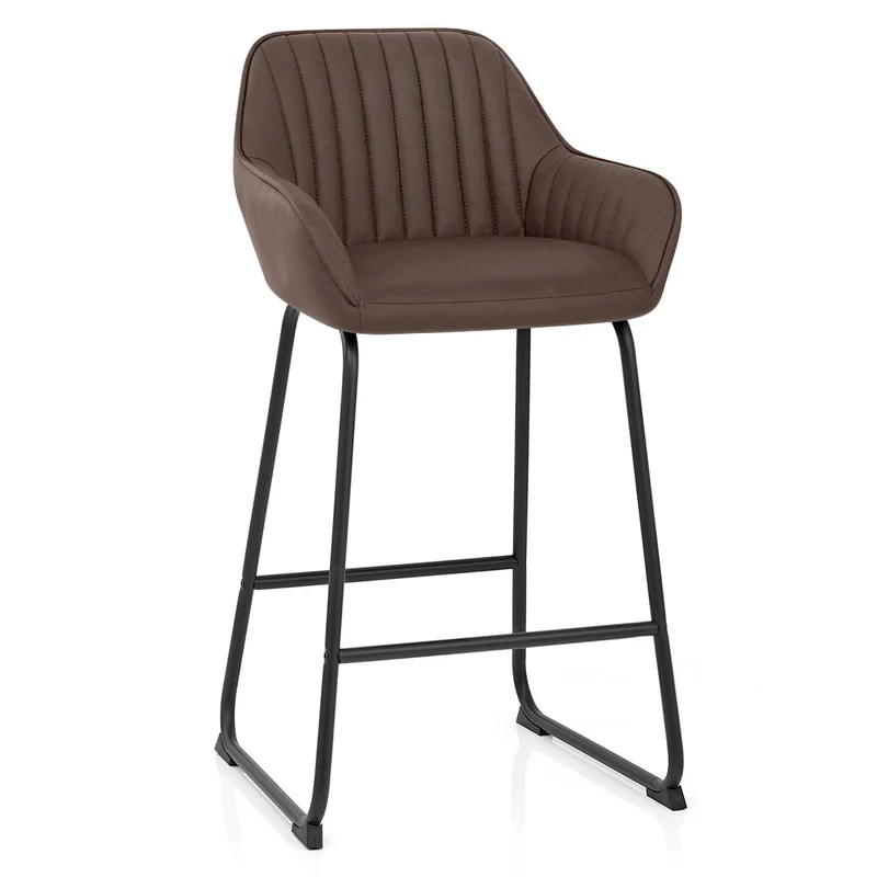 Chaise de Bar Faux Cuir - Kanto Marron